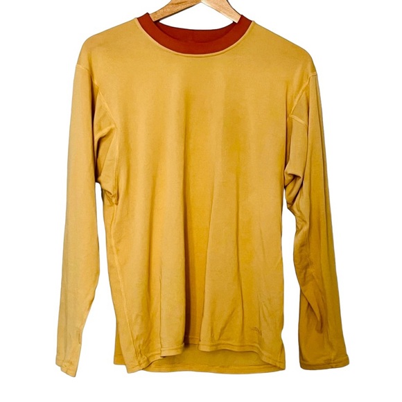 Patagonia Women’s Long Sleeve M Mustard Yellow Oversize Activewear Gym Workout - Picture 2 of 5